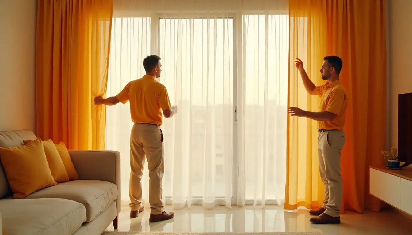 curtain and carpet cleaning service in Dubai by Fabriclean 
